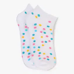 Polka-Dot Print Ankle-Length Socks-image-60