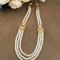 Men Gold-Plated Beaded Multi-Strand Groom Mala-image-17