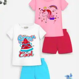 Pack of 2 Printed T-Shirt & Shorts Sets-picture-11