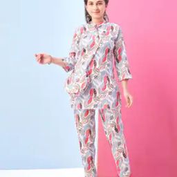 Girl Floral Print Pants & Top Set-image-68