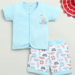 Graphic Print Round-Neck T-Shirt & Shorts Set-picture-37