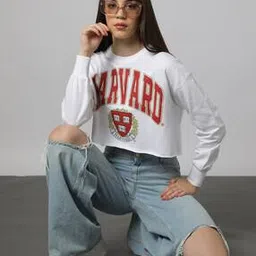 Women Typographic Print Relaxed Fit Sweatshirt-image-40