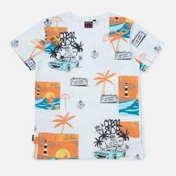Graphic Print Round-Neck T-Shirt-image-67