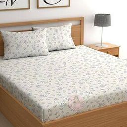 King Size Bedsheet With 2 Pillow Covers-image-8