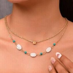 Women Mist N Sea Layered Necklace-image-86