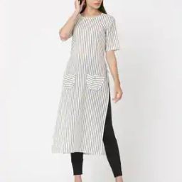 Striped Straight Kurti-image-2