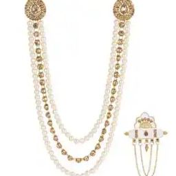 Women Multistrand Mala with Brooch-29
