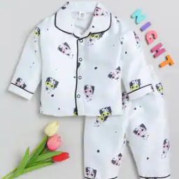 Dog Print Lounge Shirt & Pyjamas Set-image-71