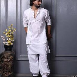 Men Cotton Long Kurta-image-9
