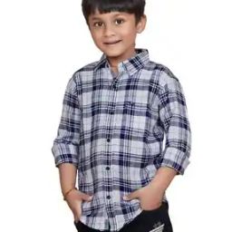 Boys Checked Regular Fit Shirt-image-82