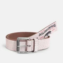 jack & jones Men Typographic Print Slim Belt with Tang Buckle Closure-picture-8