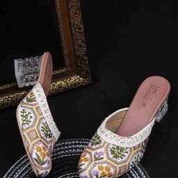 opive fashion hub Women Embellished Chunky-Heeled Shoes-picture-19