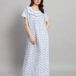 Floral Print V-Neck Nighti-image-1