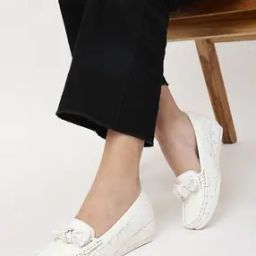 Heeled Loafers with Bow Accent-image-13