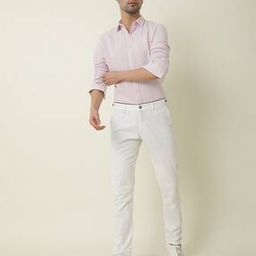 Slim Fit Flat-Front Trousers-image-42