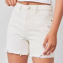 fery london Women Mid-Rise Denim Shorts-picture-13