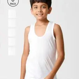 Pack Of 6 Boys Regular Fit Vest with Scoop Neck-image-59