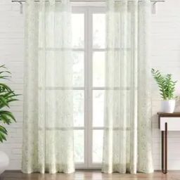 Set of 2 Printed Sheer Door Curtains-12