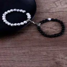 Set of 2 Magnetic Beaded Couple Bracelets-26