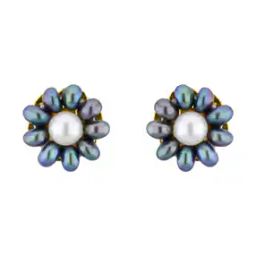 Gold-Plated Pearl-Studded Studs-image-74