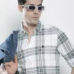 Checked Spread Collar Shirt-picture-19