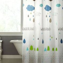 Graphic Print Shower Curtain-25