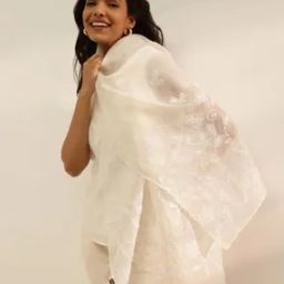 Women Embroidered Stole with Stitch Detail-picture-51