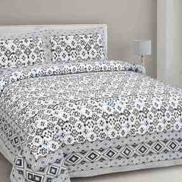 Cotton Double Bedsheet with Pillow Covers-26
