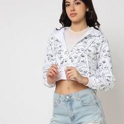 Women Printed Regular Fit Hoodie-image-85