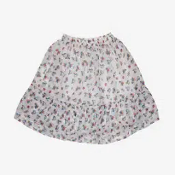 Floral Print Flared Skirt with Elasticated Waist-picture-42