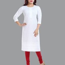 Embroidered Straight Kurta-image-5