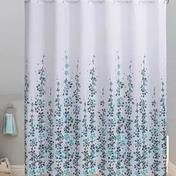 Floral Print Shower Curtain with 12 Hooks-10