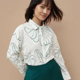 Women Abstract Print Regular Fit Shirt-11