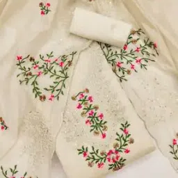 Women Embroidered 3-Piece Unstitched Dress Material-image-1