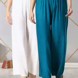 Women Relaxed Fit Palazzos with Elasticated Waist-picture-48