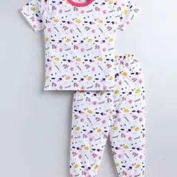 Micro-Print Lounge Pants & T-Shirt Set-picture-19