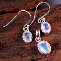 Women Sterling Silver Pendant & Earrings Set-image-4