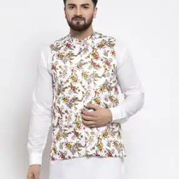 Floral Print Nehru Jacket-52