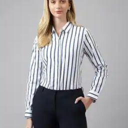 Women Striped Regular Fit Cotton Shirt-image-60