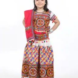 Girls Embellished & Embroidered Ghagra Choli Set-picture-26
