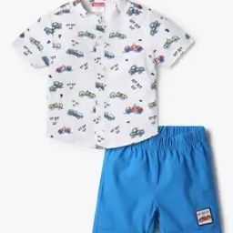 Printed Shirt & Shorts Set-image-59