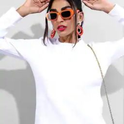 Crew-Neck Sweatshirt with Ribbed Hems-image-10