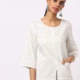 Printed Straight Tunic with Insert Pocket-image-45