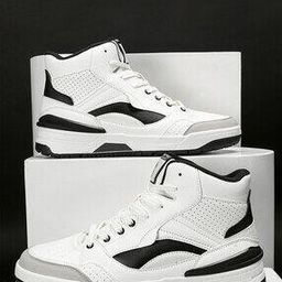Men High-Top Sneakers with Lace Fastening-picture-0