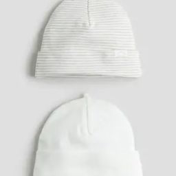 Infants Pack of 2 Striped Beanies-image-34