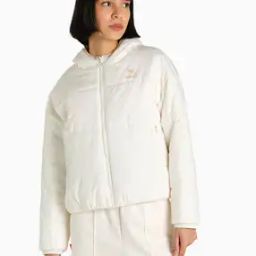 Quilted Hooded Jacket with Logo Applique-image-33