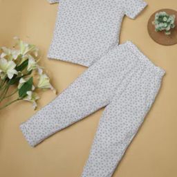 Girls Leaf Print T-Shirt & Pyjamas Set-picture-22