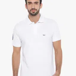 Polo T-shirt with High-Low Hem-image-62