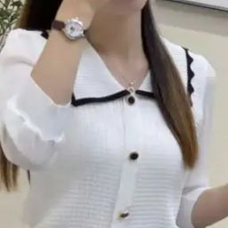  Women Ribbed Collar-Neck Cardigan-image-55
