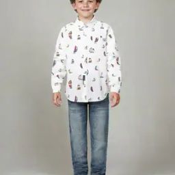 Boys Printed Regular Fit Shirt-image-80